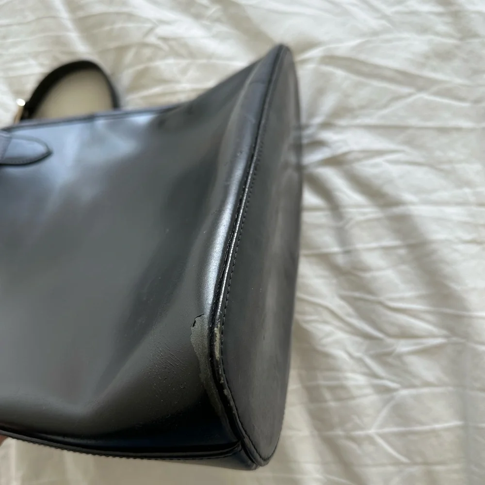 Longchamp black leather vintage Roseau shoulder bag crossbody - Picture 5 of 8